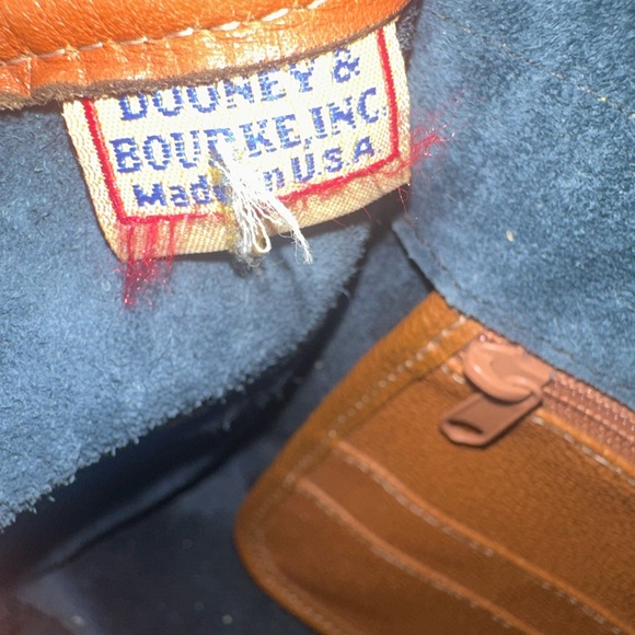 Dooney & Bourke Dark Navy and Brown Crossbody Bag - Picture 10 of 11